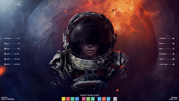 minimalist 2 rainmeter skin