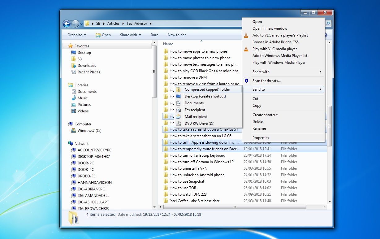 How to zip a file in Windows 10