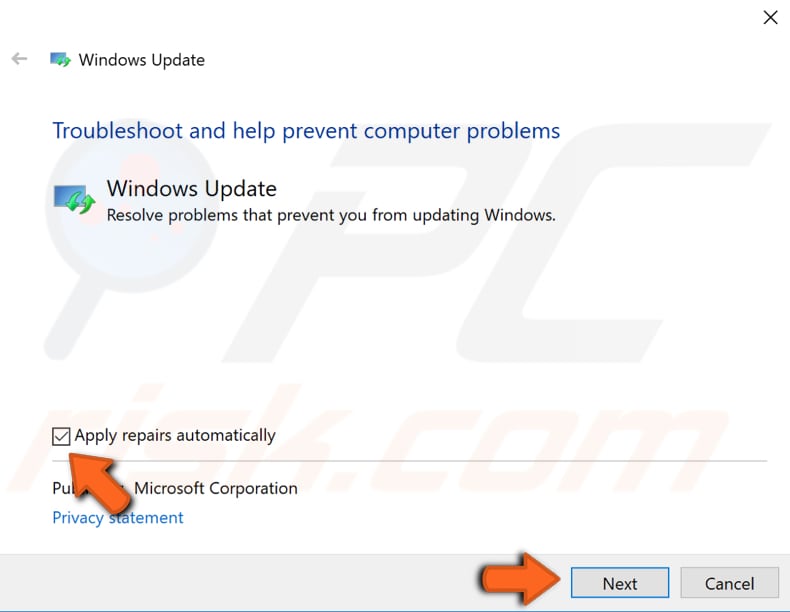 troubleshoot windows update step 4