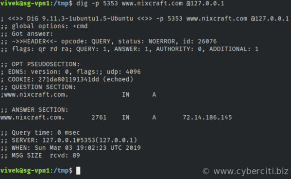 Configure Ubuntu Pi-hole for Cloudflare DNS over HTTPS verification