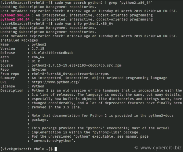 linux install python 3.6 yum