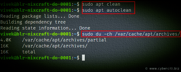 delete /var/cache/apt/archives to clean up apt cache on Debian or Ubuntu Linux.png