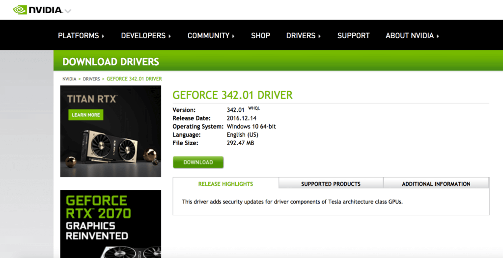 GEFORECE 342.01 Driver 1024x526