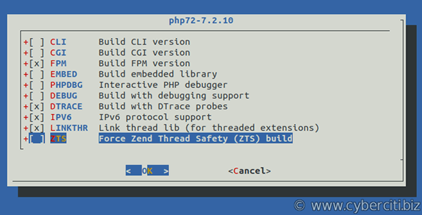 Install the PHP 7.2 port on FreeBSD