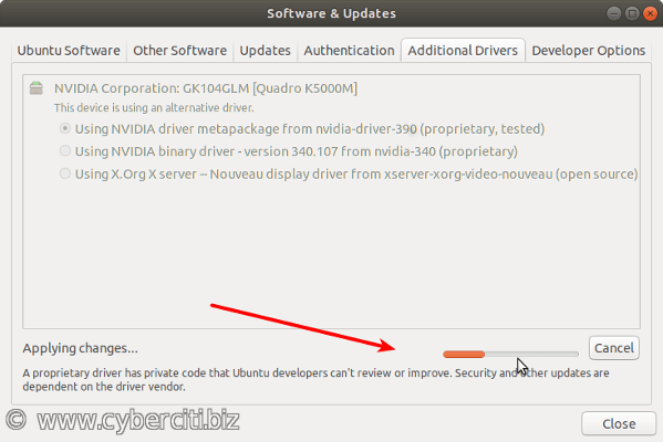 ubuntu install nvidia drivers command line