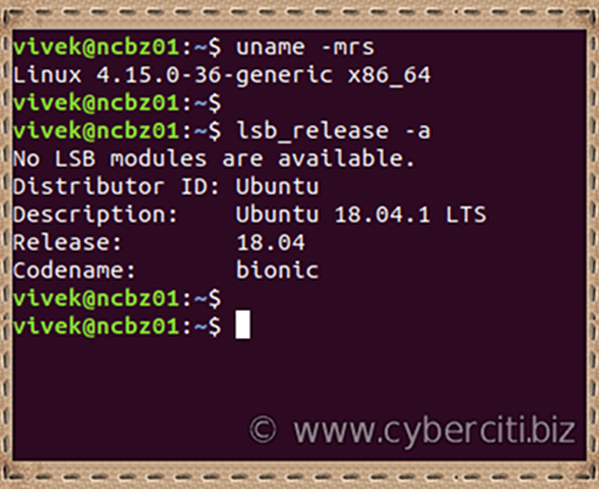 Ubuntu Linux 18.04 LTS installed