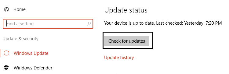 click check for updates under Windows Update