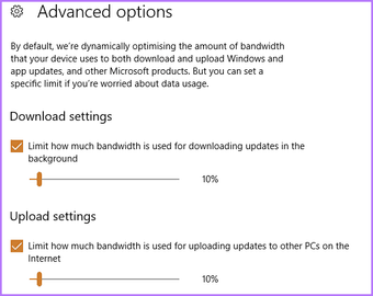 W10 Download Limit