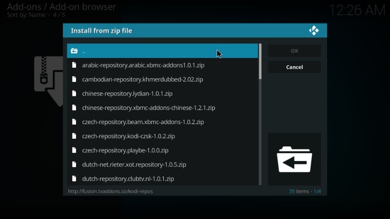 kodi fusion addons