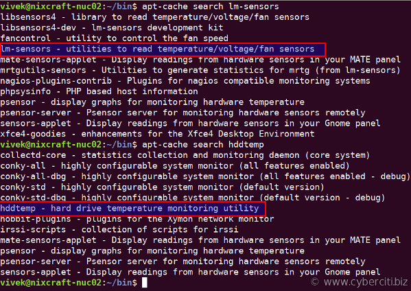 linux check cpu temp