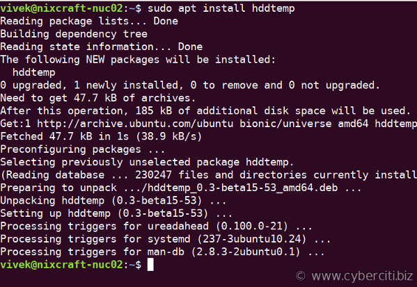 How to install hddtemp on Ubuntu Linux