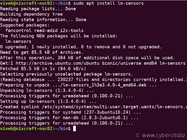 How to install lm-sensors on Ubuntu Linux