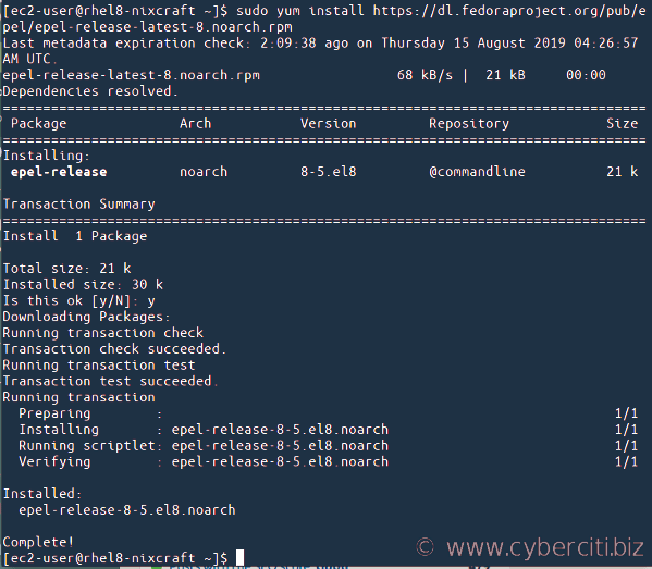 Install EPEL Repo on an RHEL 8.x