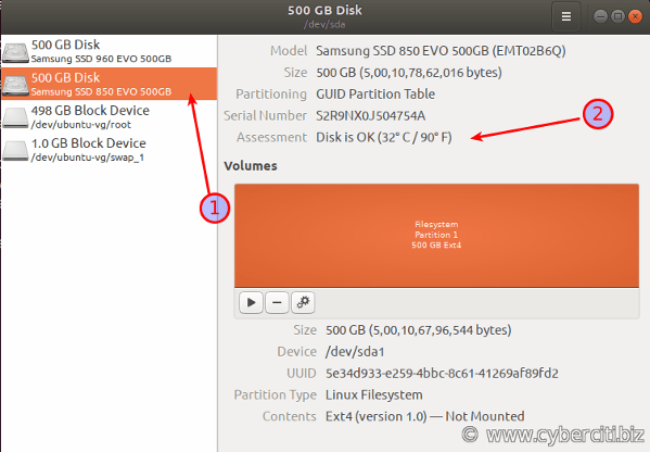 check ssd health ubuntu