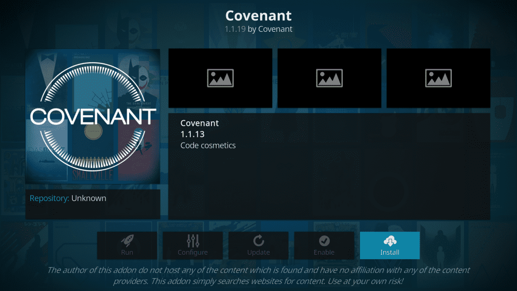 download Covenant Kodi