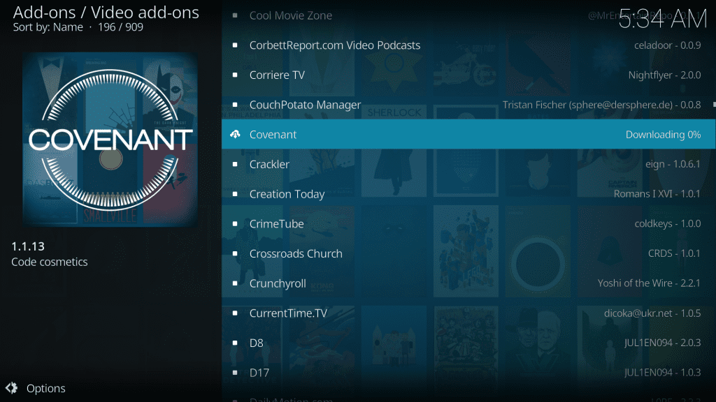 Covenant Kodi