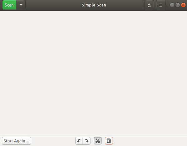 Simple scan running on Fedora desktop