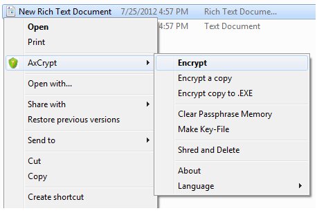 encrypt files and folders in Windows