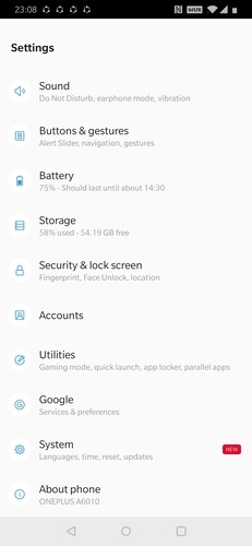 Standby Apps Android Phone Settings List