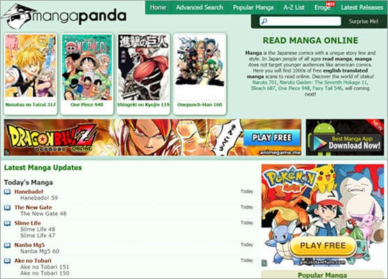 When you search for Manga Panda, you will enter a huge library of thousands of manga comics translated in English.