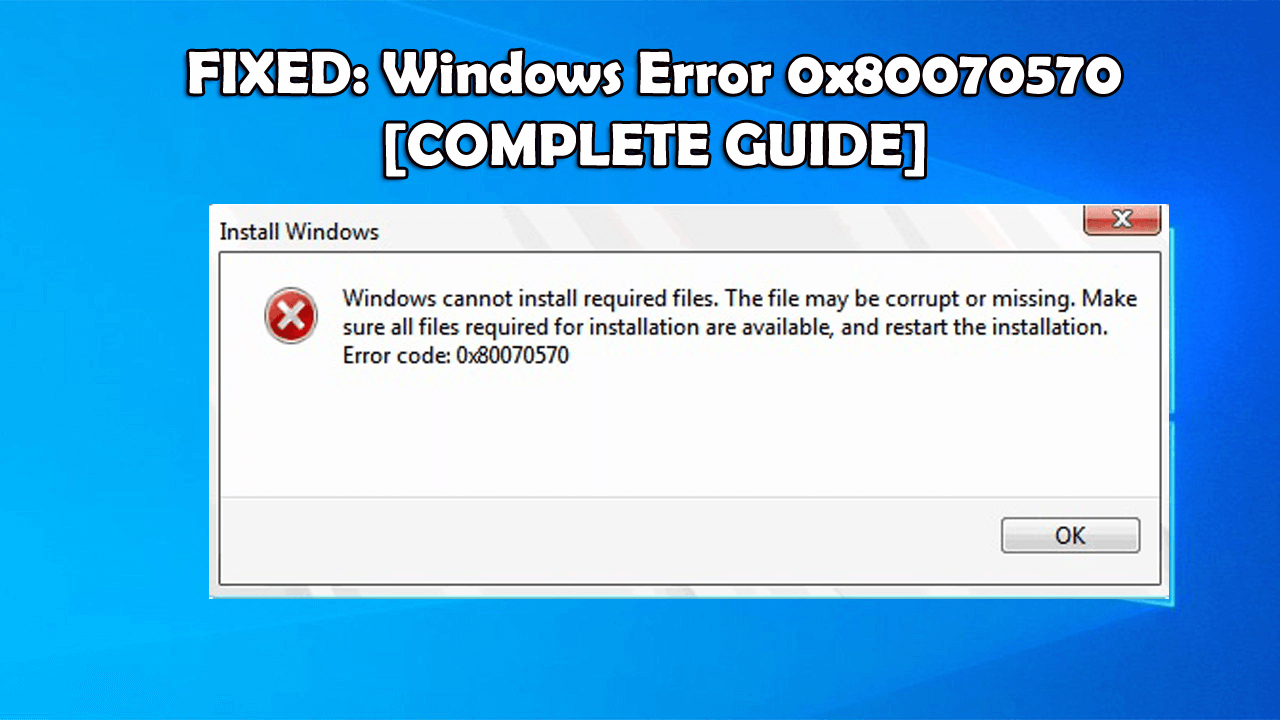 error 0x80070570 windows 8